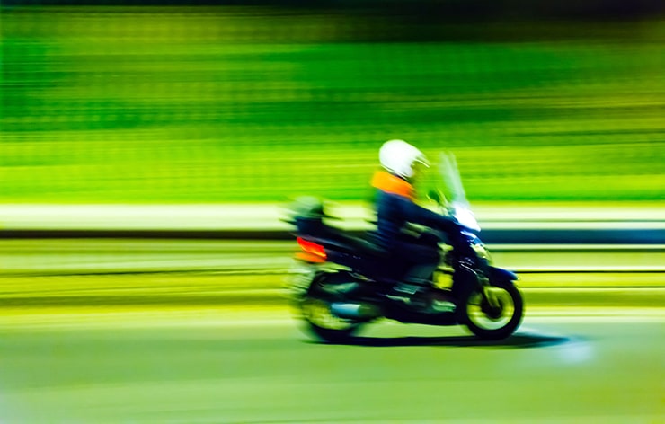 51260831 – scooter in a european city